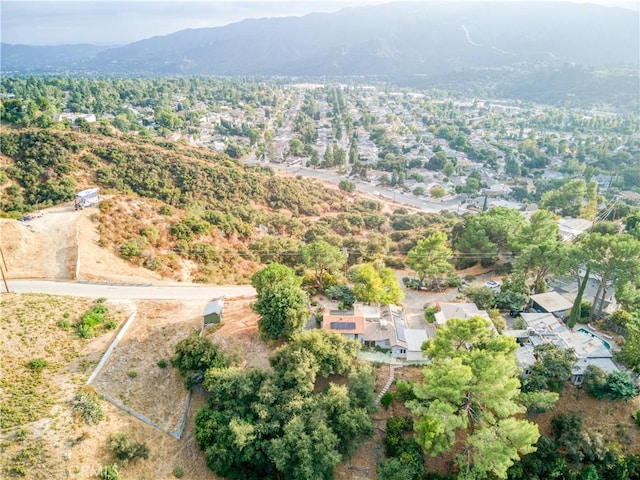 bird's eye view featuring a mountain view