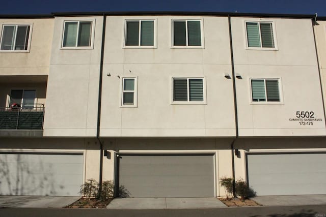 view of property with a garage