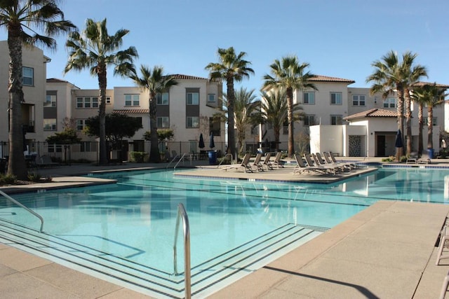 view of pool with a patio