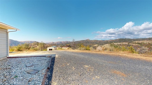 view of road featuring a mountain view