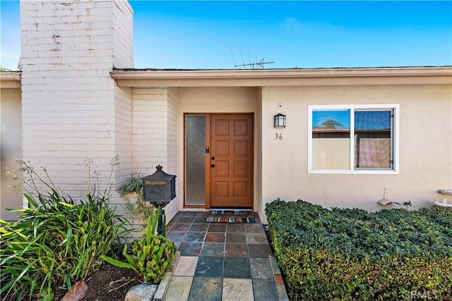 view of doorway to property