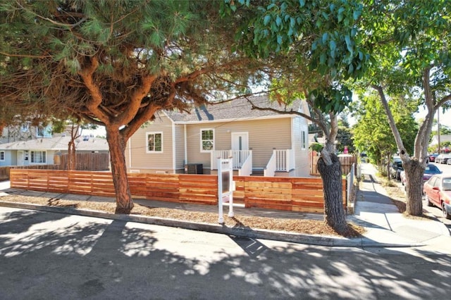 bungalow-style home with central AC