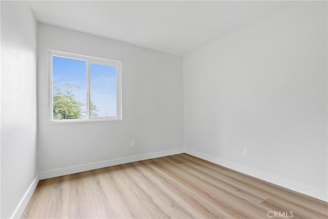 empty room featuring light wood-type flooring