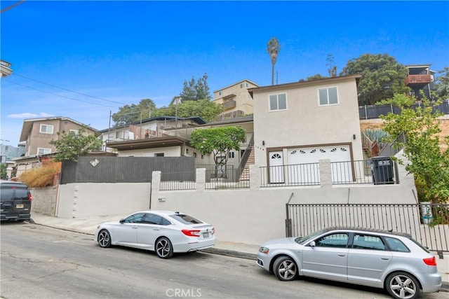 view of property with a garage