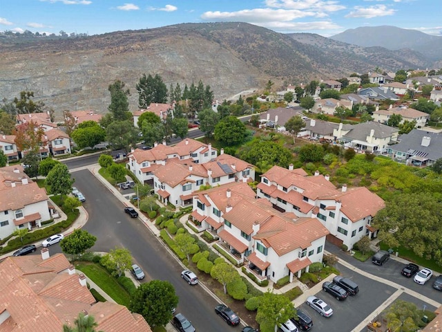 aerial view featuring a mountain view