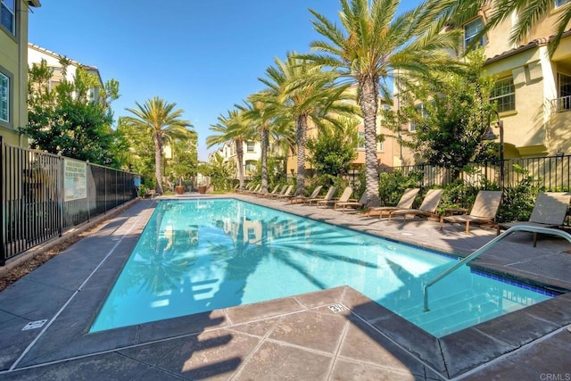 view of pool with a patio area