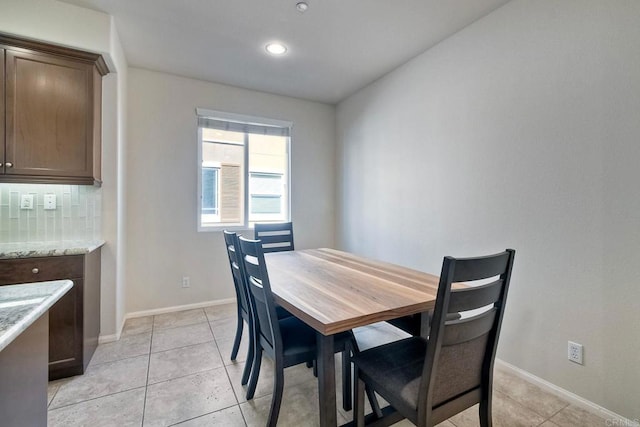 view of tiled dining area