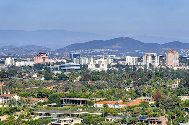 exterior space featuring a mountain view