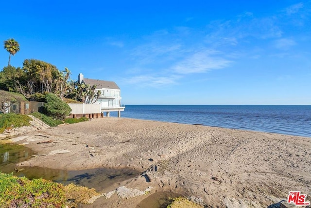 water view with a beach view