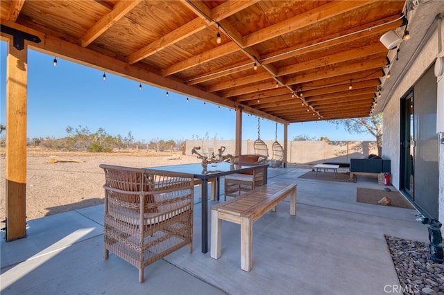 view of patio / terrace with an outdoor living space