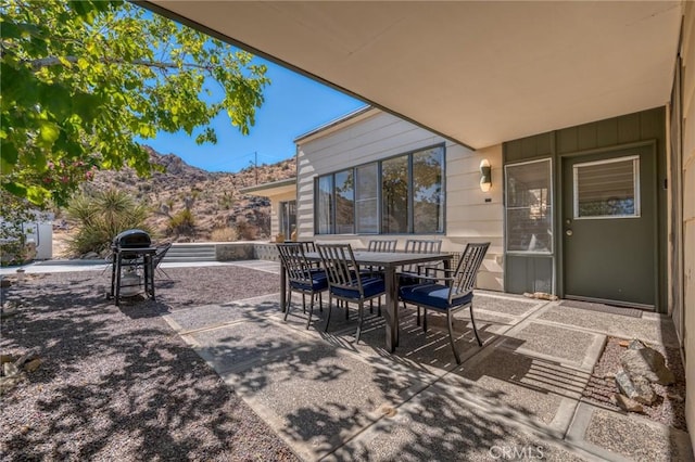 view of patio featuring grilling area