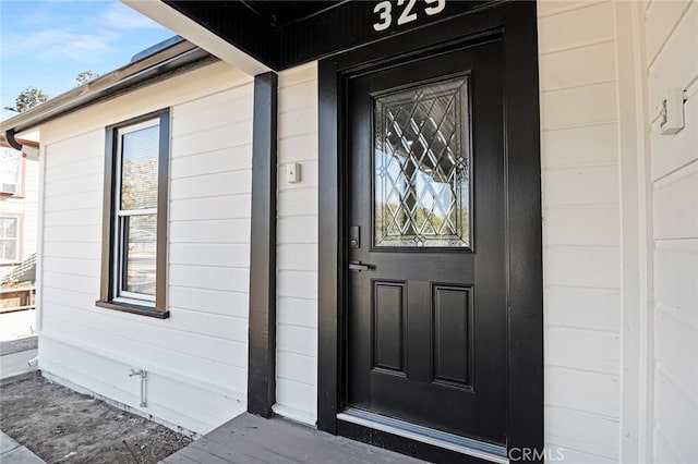 view of doorway to property