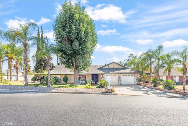 ranch-style home with a garage