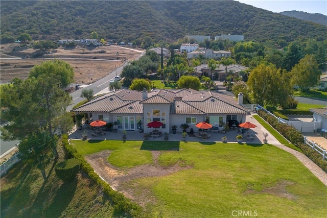 bird's eye view featuring a mountain view