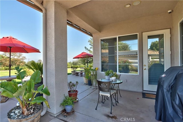 view of patio / terrace with area for grilling