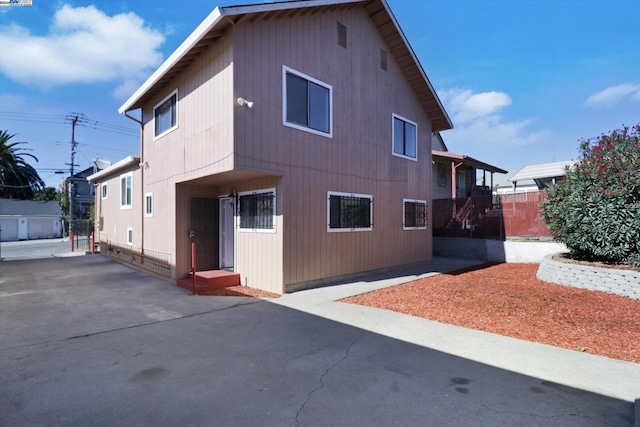 view of home's exterior featuring a patio area