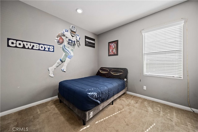 view of carpeted bedroom