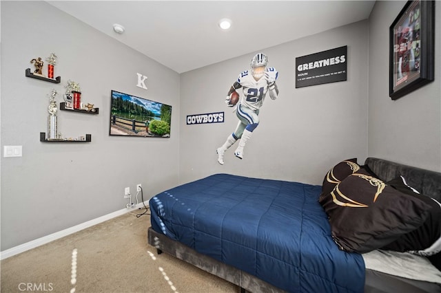 view of carpeted bedroom