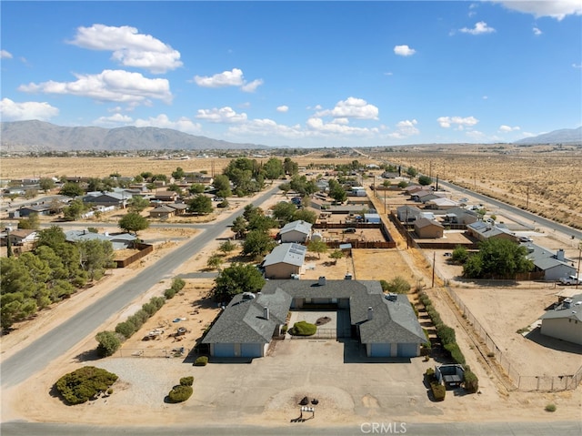 aerial view with a mountain view