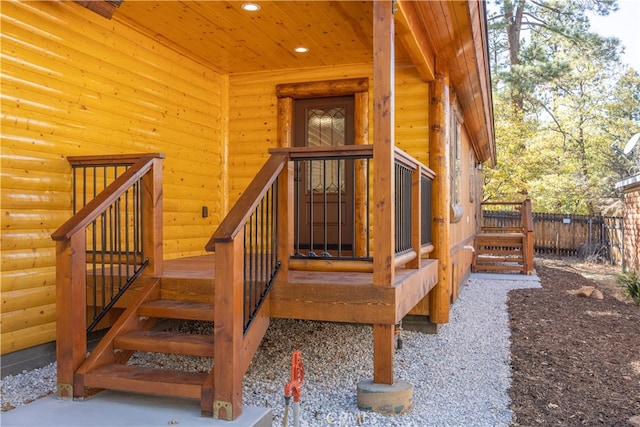 view of doorway to property