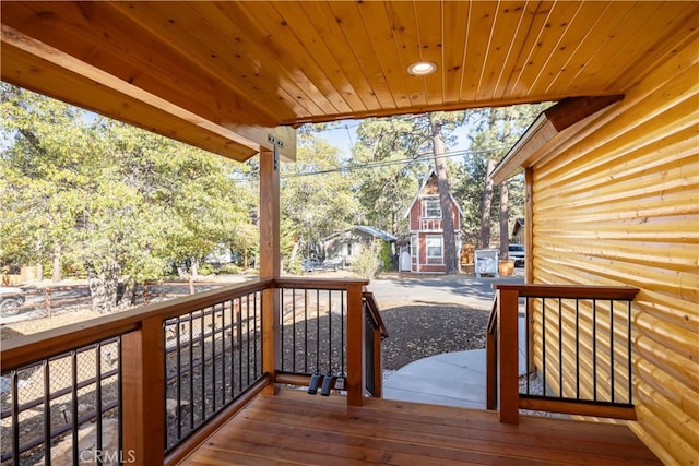 view of wooden terrace