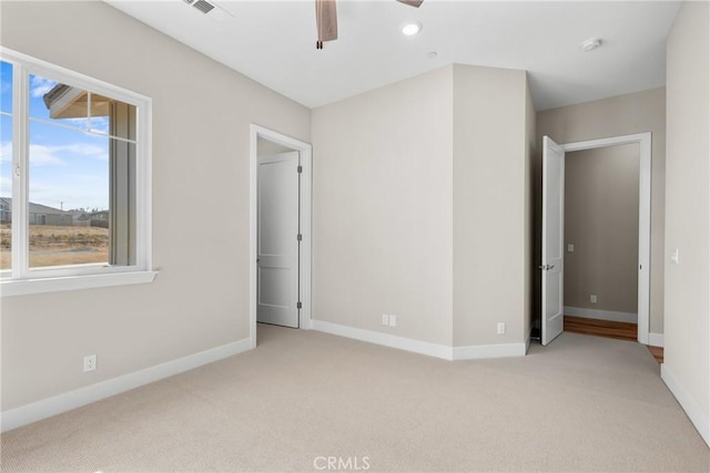 26176 Boulder View Ct, Menifee, CA 92584 - unfurnished bedroom featuring carpet floors, a ceiling fan, and recessed lighting
