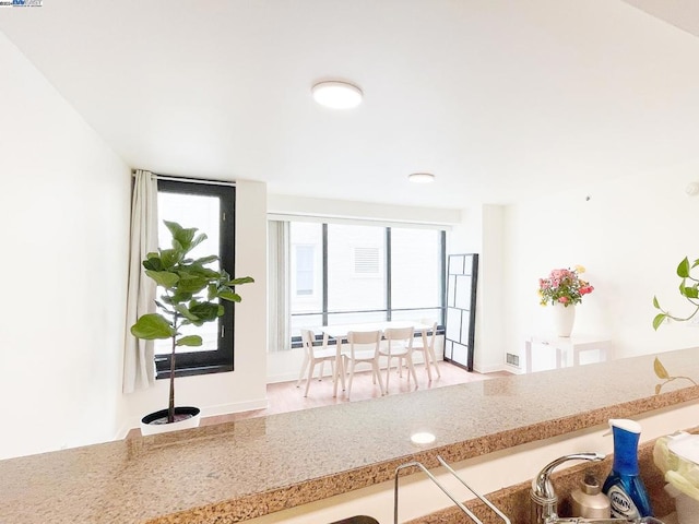 kitchen featuring light hardwood / wood-style floors