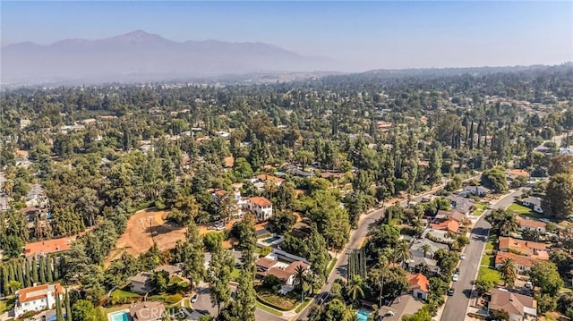 aerial view featuring a mountain view