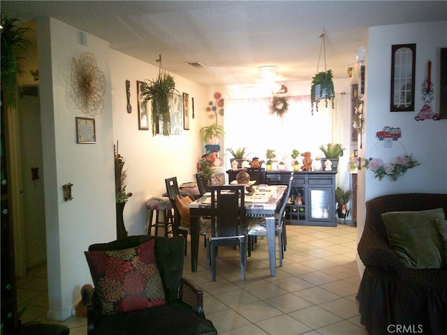 view of tiled dining room