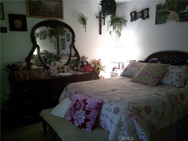 view of tiled bedroom