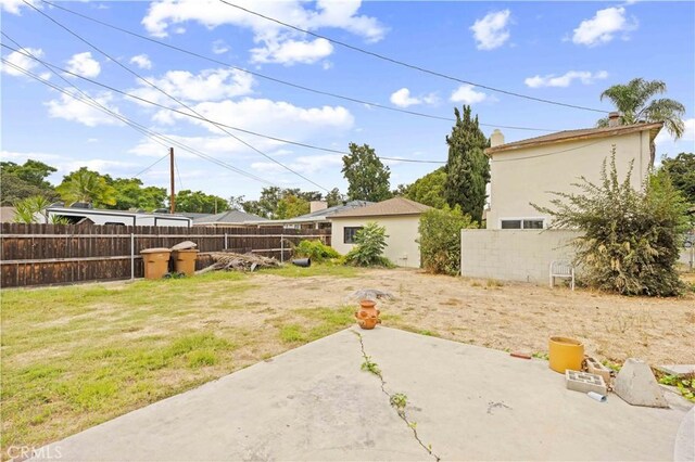 view of yard featuring a patio