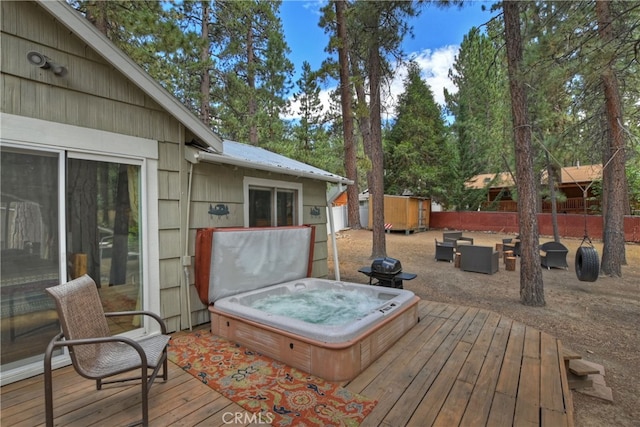 view of wooden deck