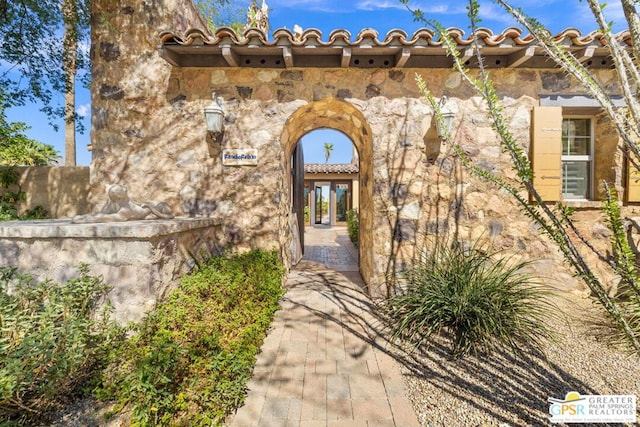 view of exterior entry with french doors