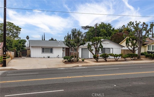 ranch-style home with a garage