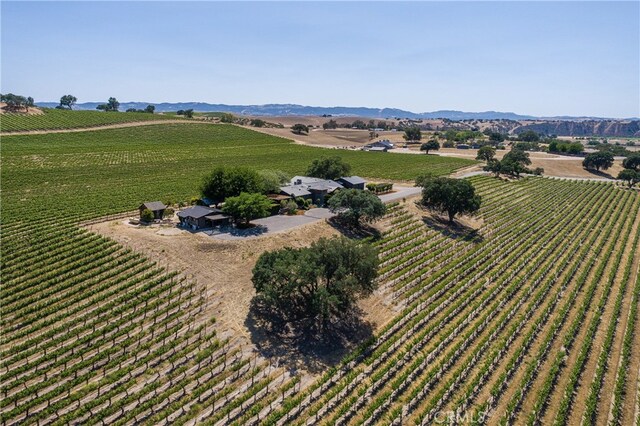 birds eye view of property featuring a rural view