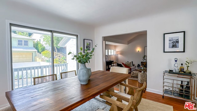 dining room featuring hardwood / wood-style flooring