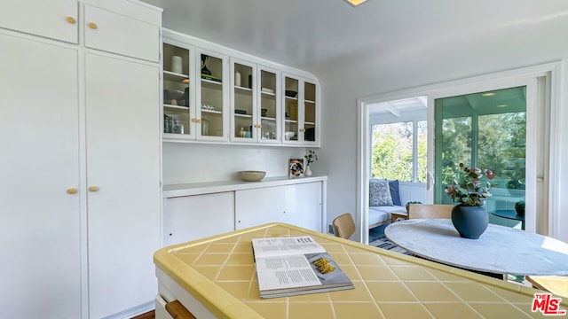 dining room with wood-type flooring