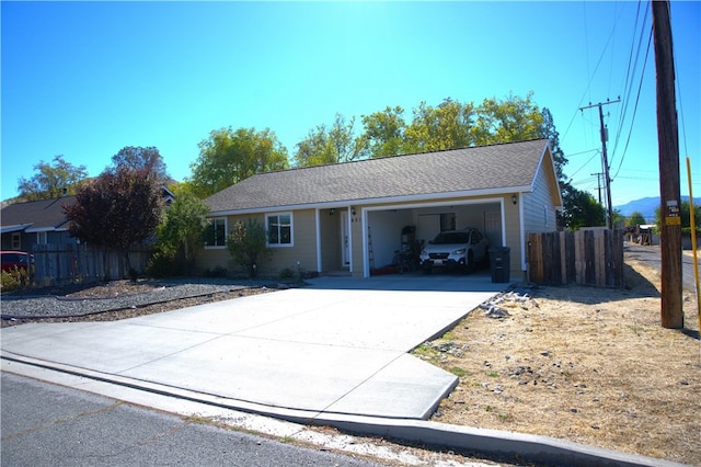 view of front of home featuring a garage