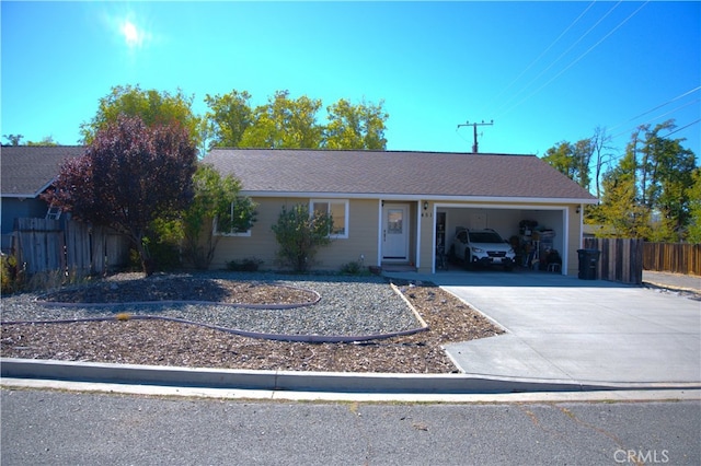 ranch-style house with a garage