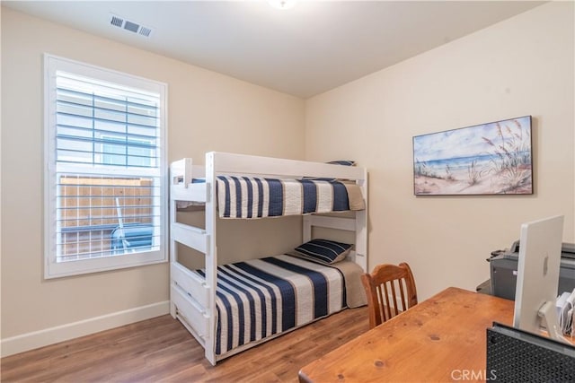 bedroom featuring light hardwood / wood-style floors