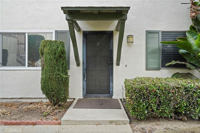 view of doorway to property