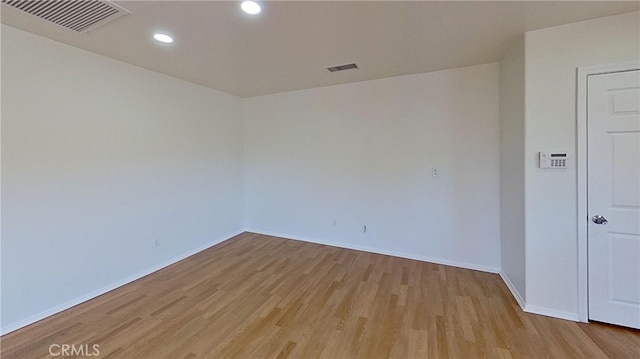 empty room featuring light hardwood / wood-style flooring