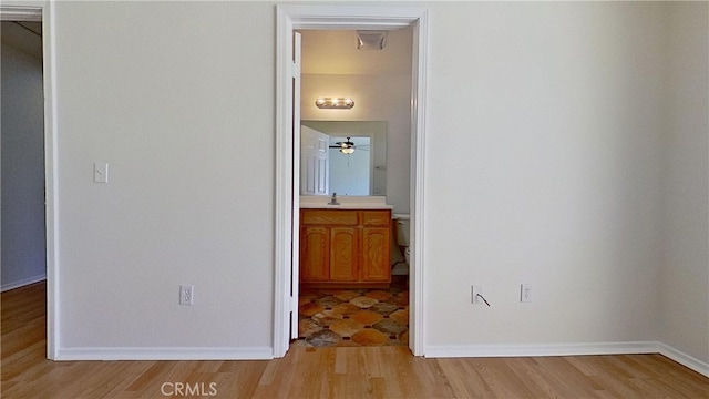 hallway featuring light wood-type flooring