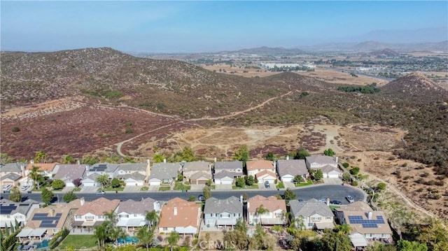 bird's eye view with a mountain view