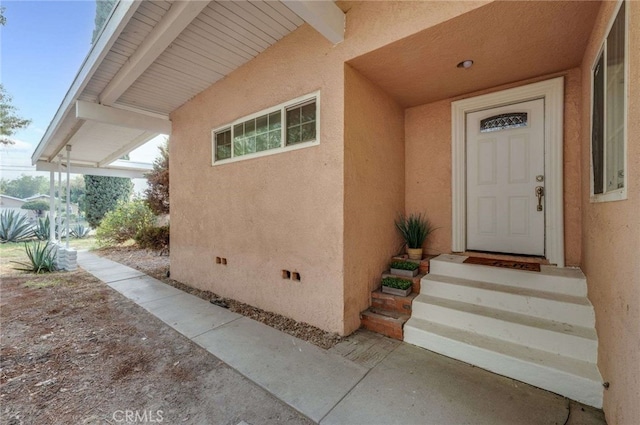 view of doorway to property