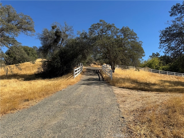 view of street featuring a rural view