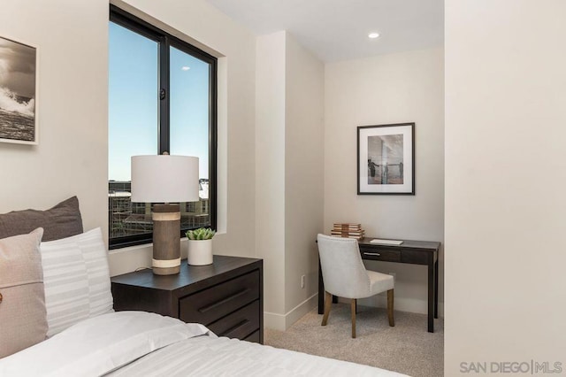 view of carpeted bedroom