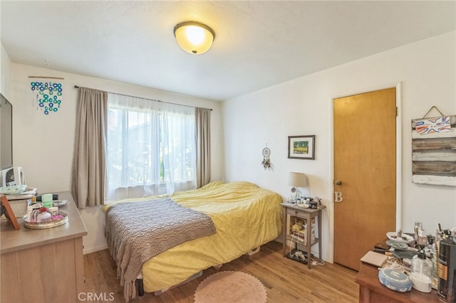 bedroom featuring light hardwood / wood-style flooring