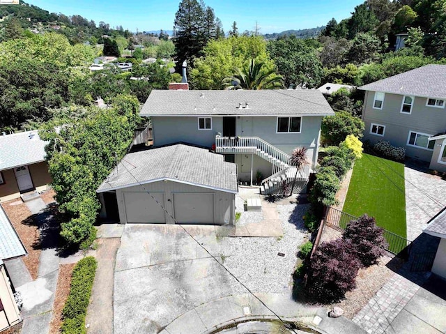 birds eye view of property