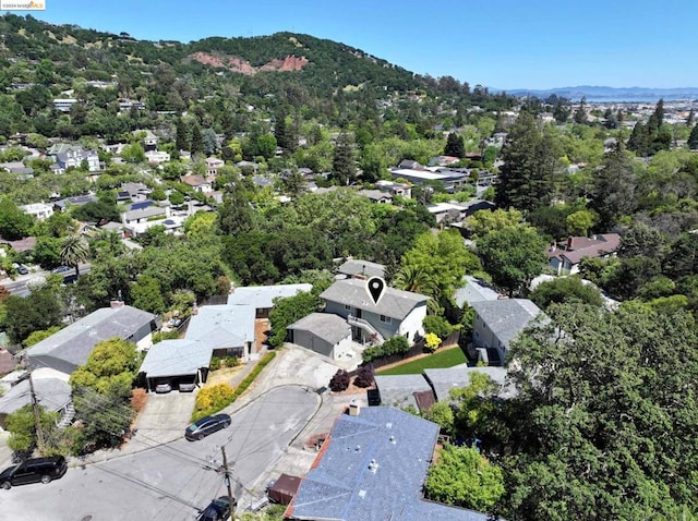 aerial view featuring a mountain view